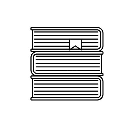 Book icon in flat design style with long side shadow